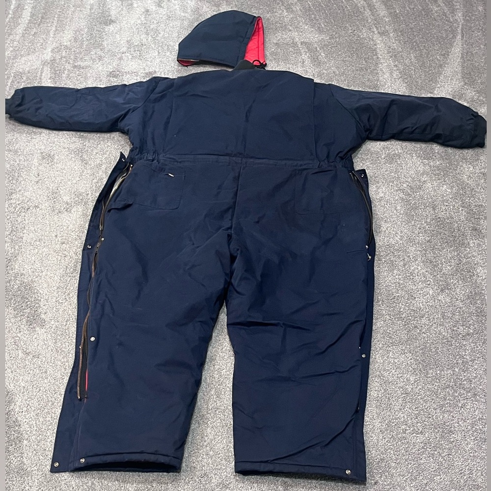 Men's Navy Insulated Coveralls Work Suit - Size 5XL - Picture 9 of 16